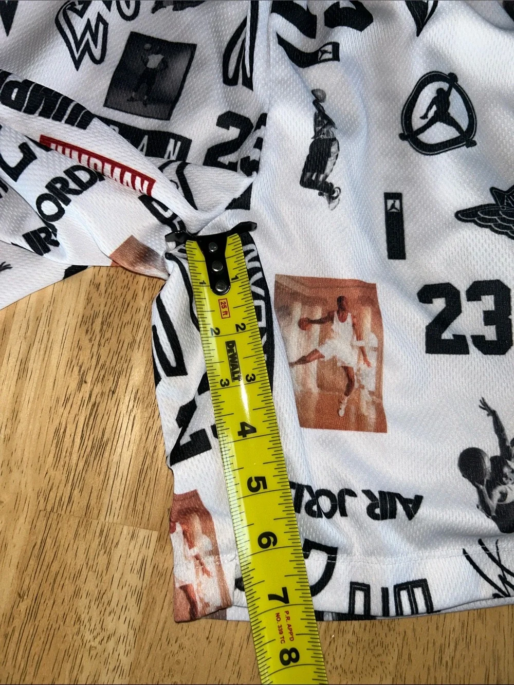 Jordan White Graphic Logo & 23 Print Athletic Shorts